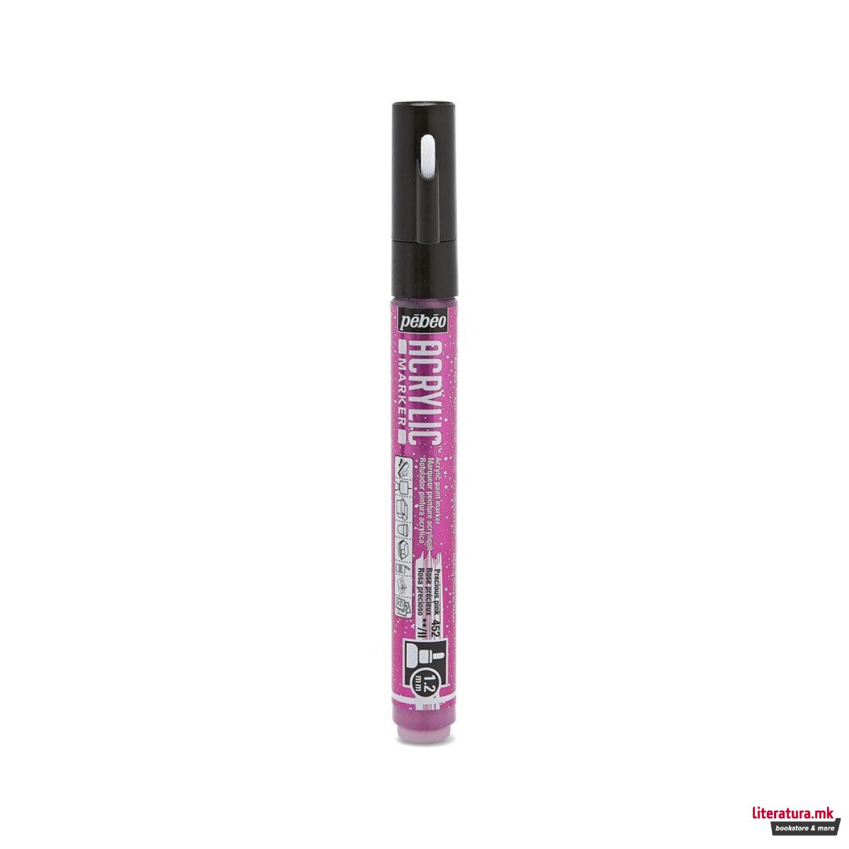 Акрилен маркер, Pebeo, Acrylic Marker 1.2mm - Precious Pink