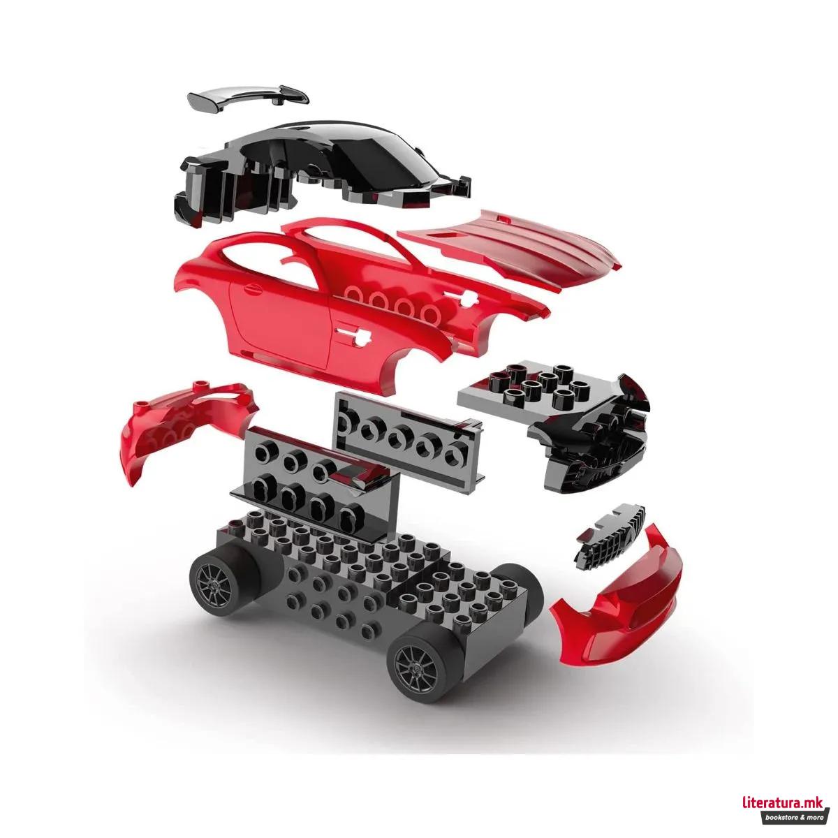 Макета, Build 'n Race Mercedes AMG GT R - Red, 1:43