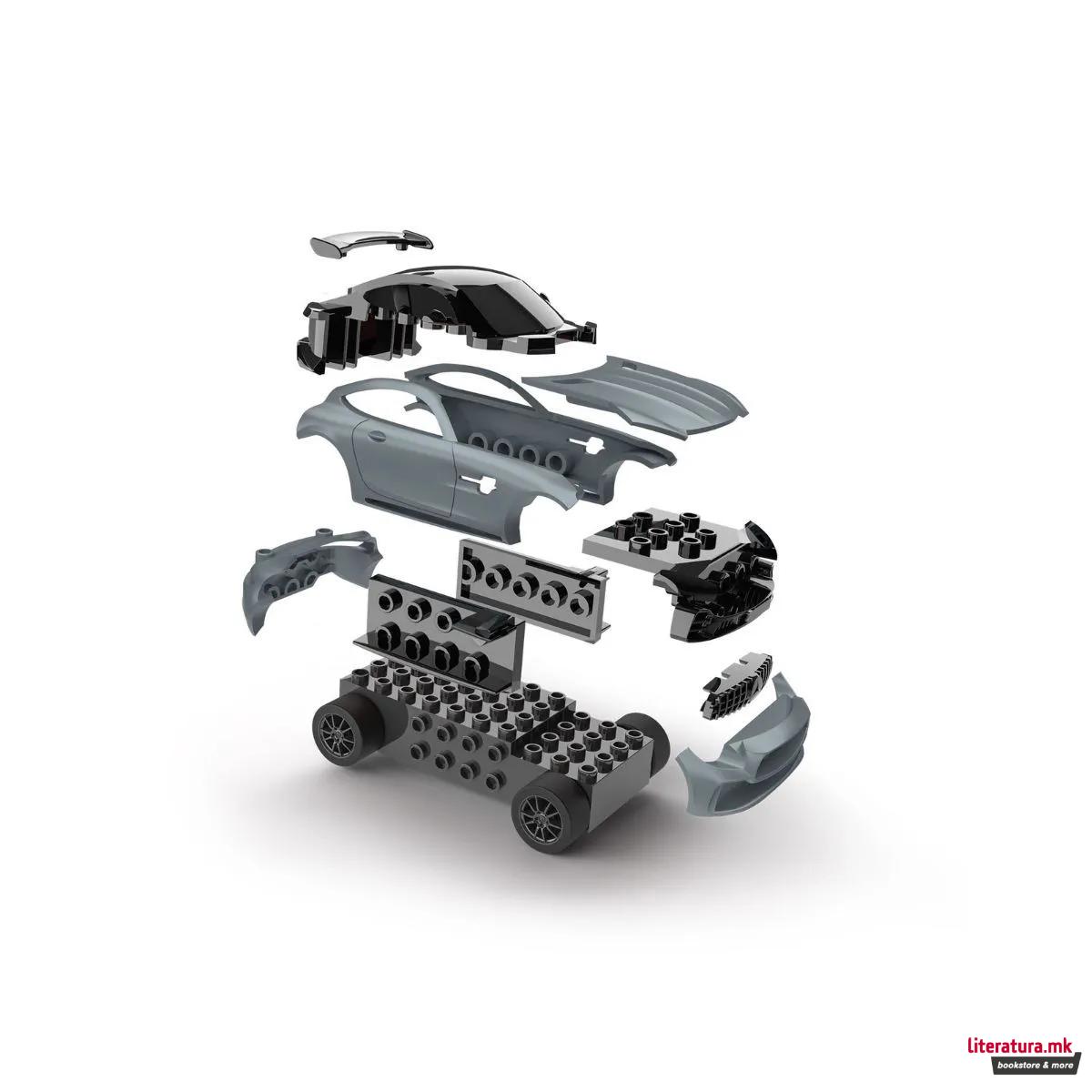 Макета, Build'n'Race, Mercedes AMG GT R - Gray, 1:43