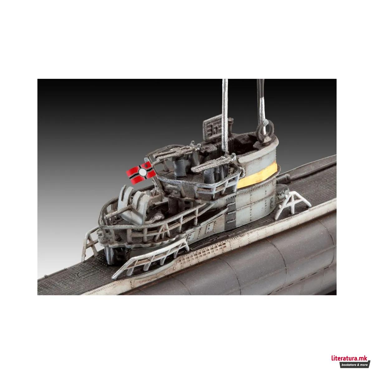 Сет макета + бои, German Submarine Type VII C/4, 1:350