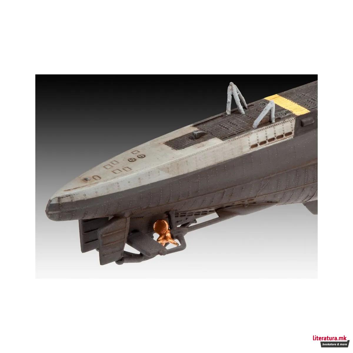 Сет макета + бои, German Submarine Type VII C/4, 1:350