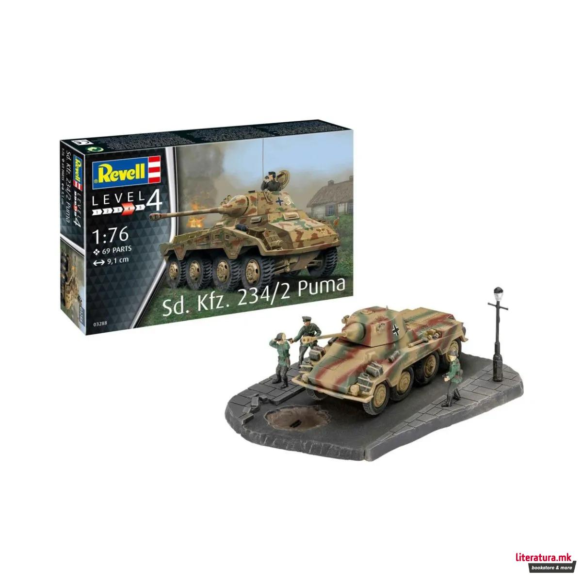 Макета, Sd.Kfz. 234/2 Puma, 1:76