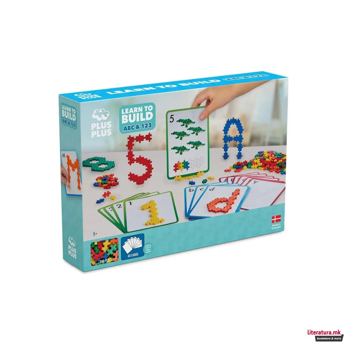 Коцки за градба, Азбука и бројки, Learn To Build ABC & 123, 600 парчиња