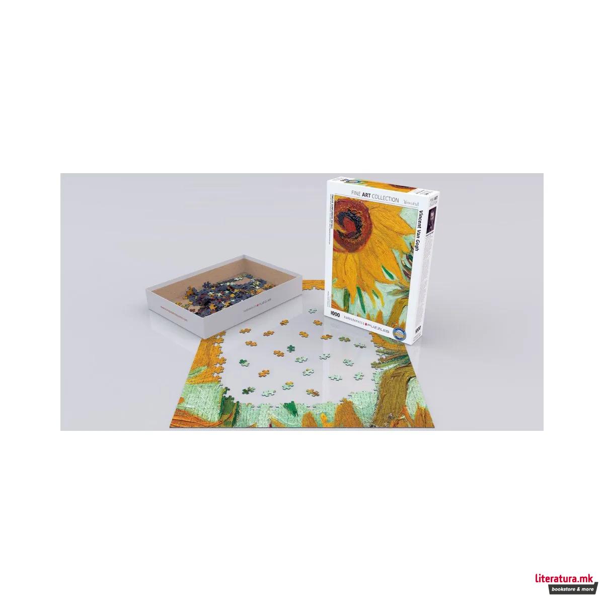 Сложувалка, Van Gogh - Vase With Twelve Sunflowers (detail), 1000 парчиња 