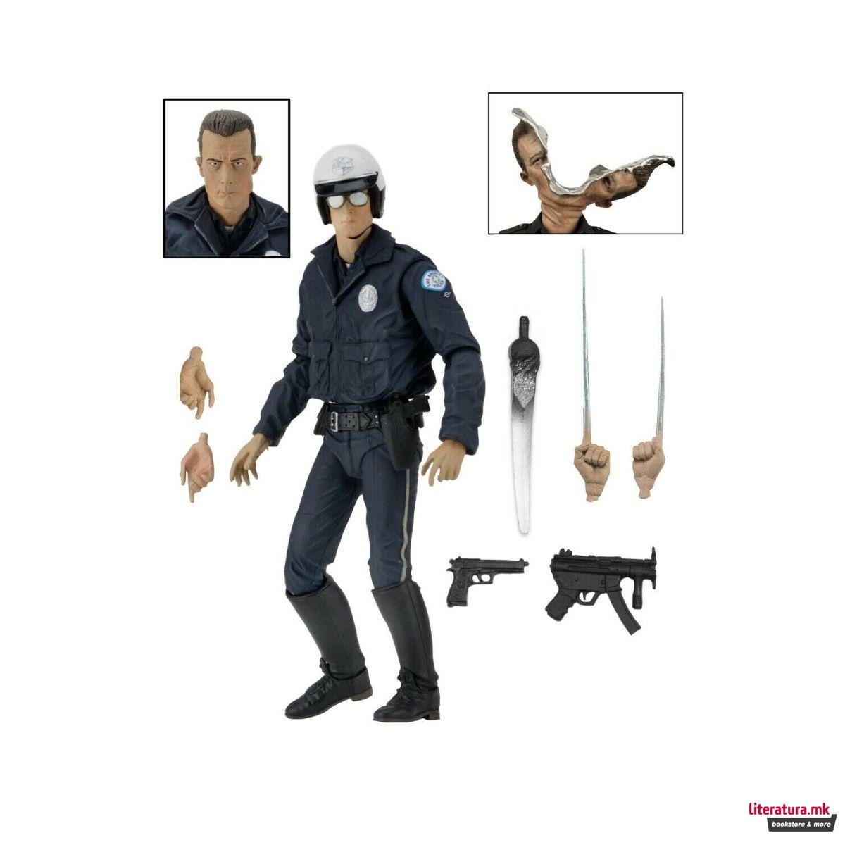Фигура, NECA, Predator - Terminator 2 - T-1000 Motorcycle Cop (Ultimate Series)