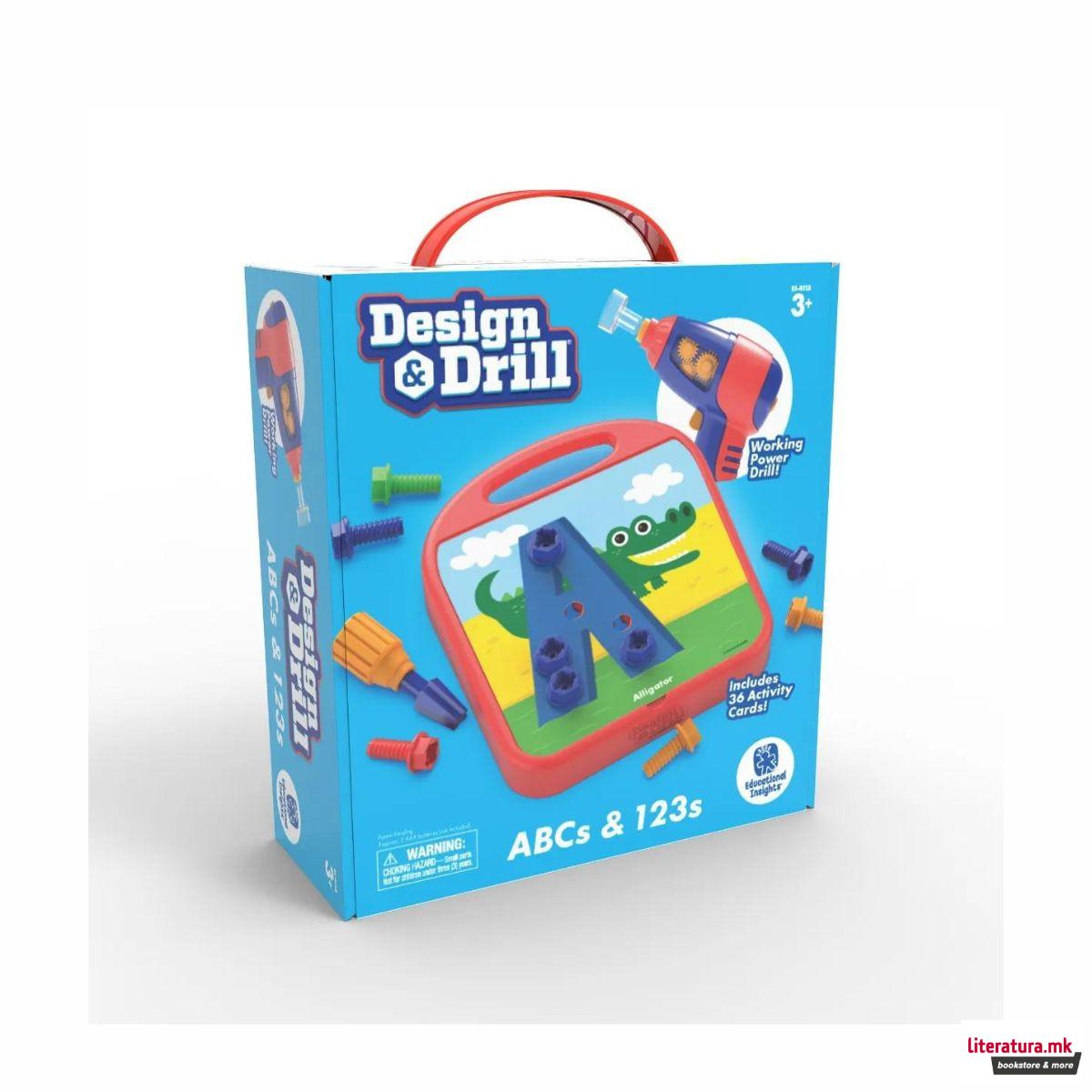 СТЕМ-сет - Букви и бројки, Design & Drill® ABCs & 123s