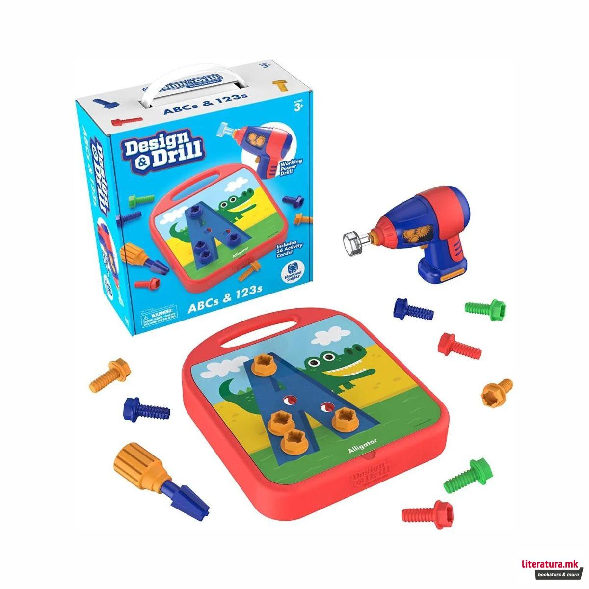СТЕМ-сет - Букви и бројки, Design & Drill® ABCs & 123s