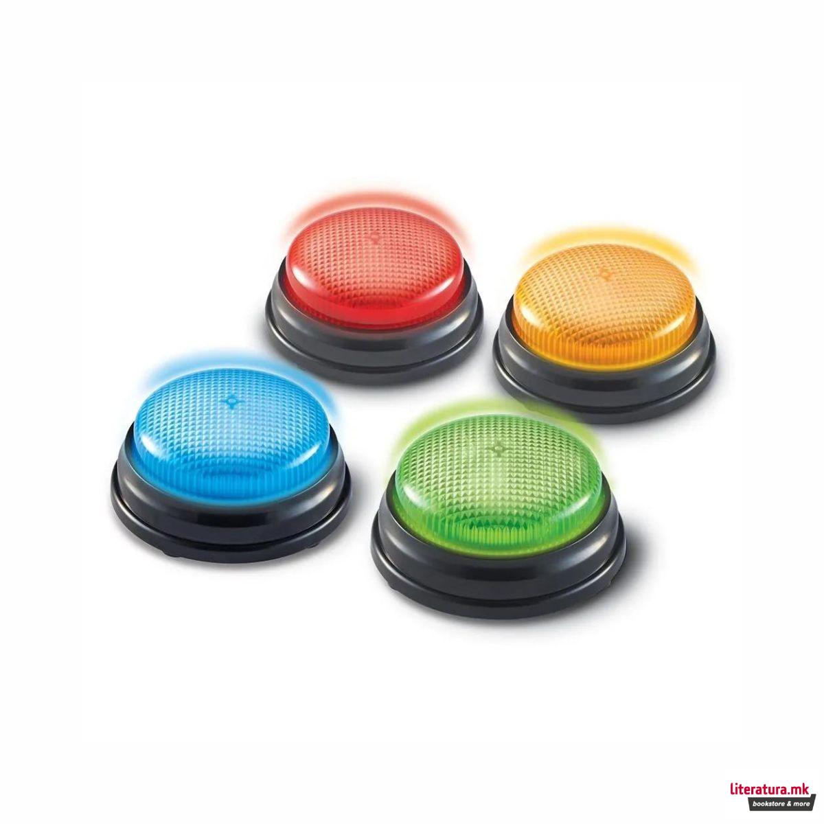 Сет тастери со светла и звуци, Lights and Sounds Buzzers, 1/4