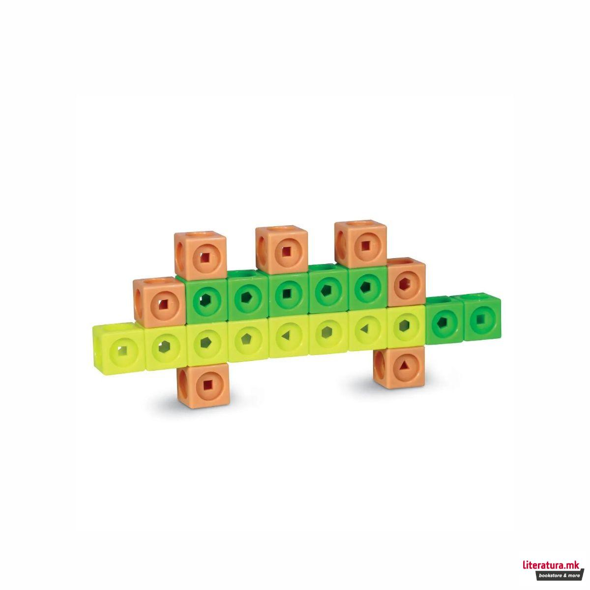 Сет со математички активности, MathLink® Cubes Early Maths - Dino Time 