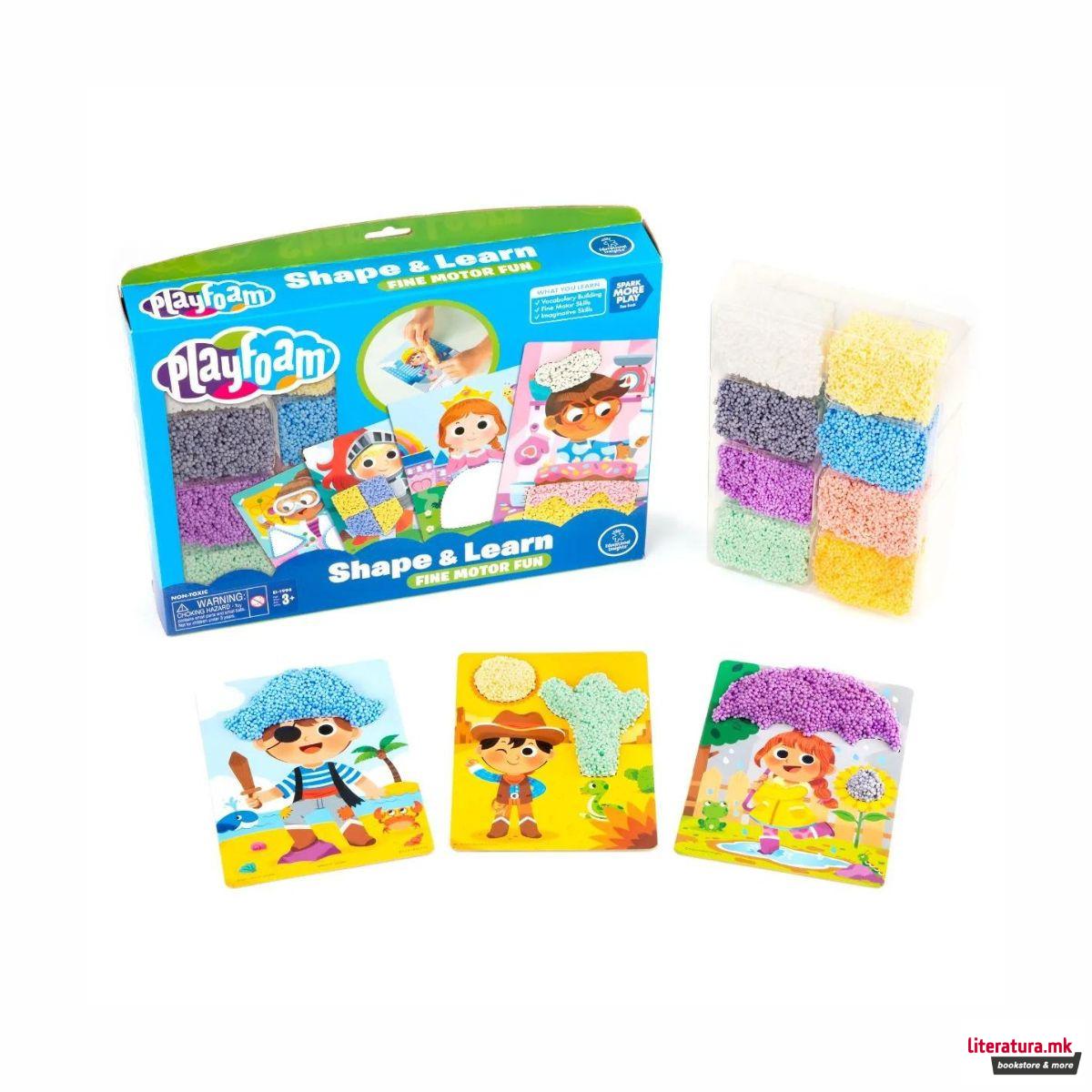 Сет за моделирање и учење - Моторика, Playfoam® Shape & Learn Fine Motor Fun