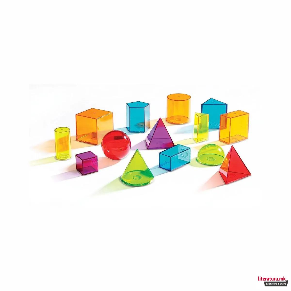 Проѕирни геометриски фигури, View-Thru® Geometric Solids , сет од 14