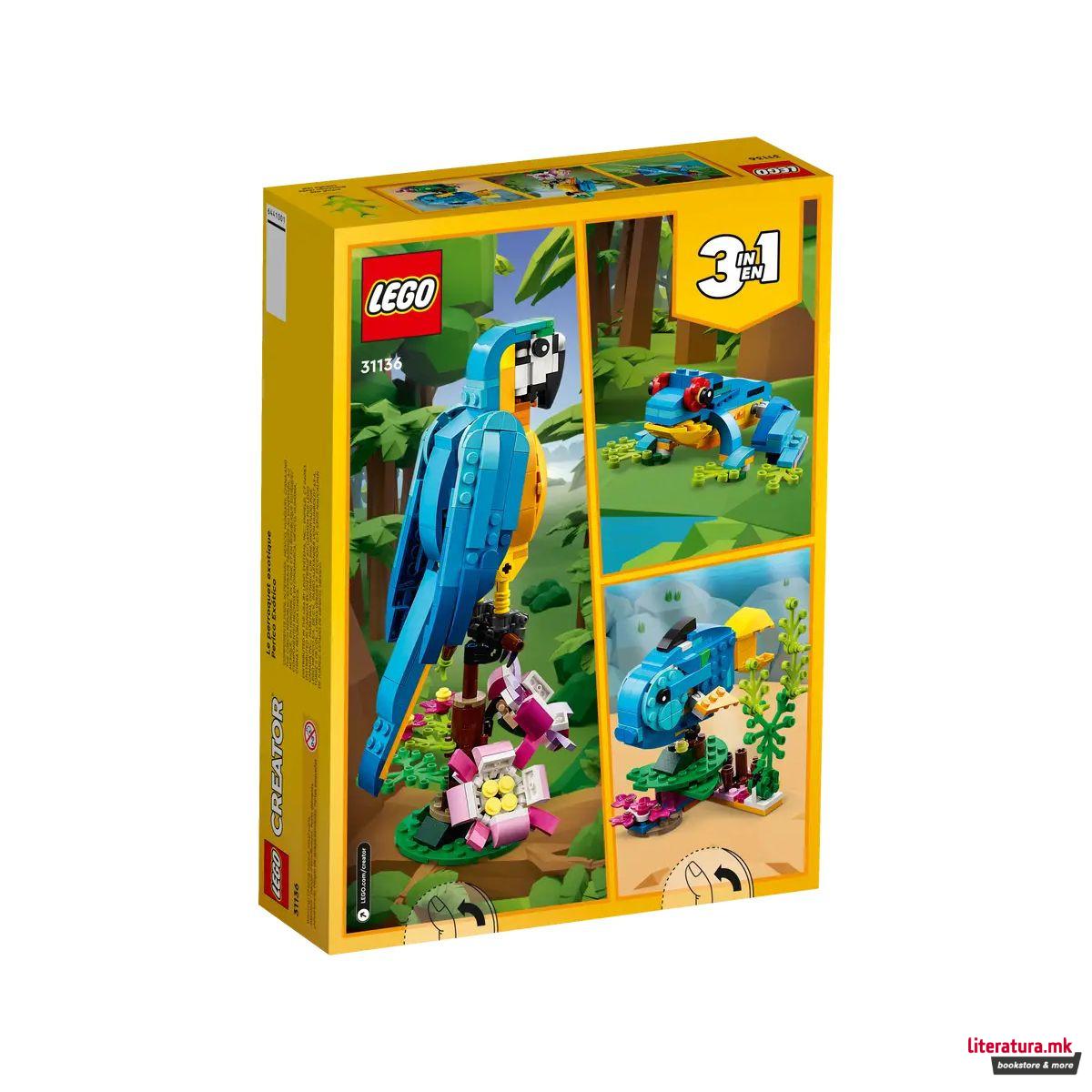 LEGO коцки, Creator 3-in-1, Exotic Parrot 