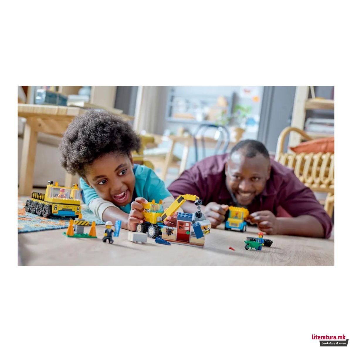 LEGO коцки, City, Construction Trucks and Wrecking Ball Crane