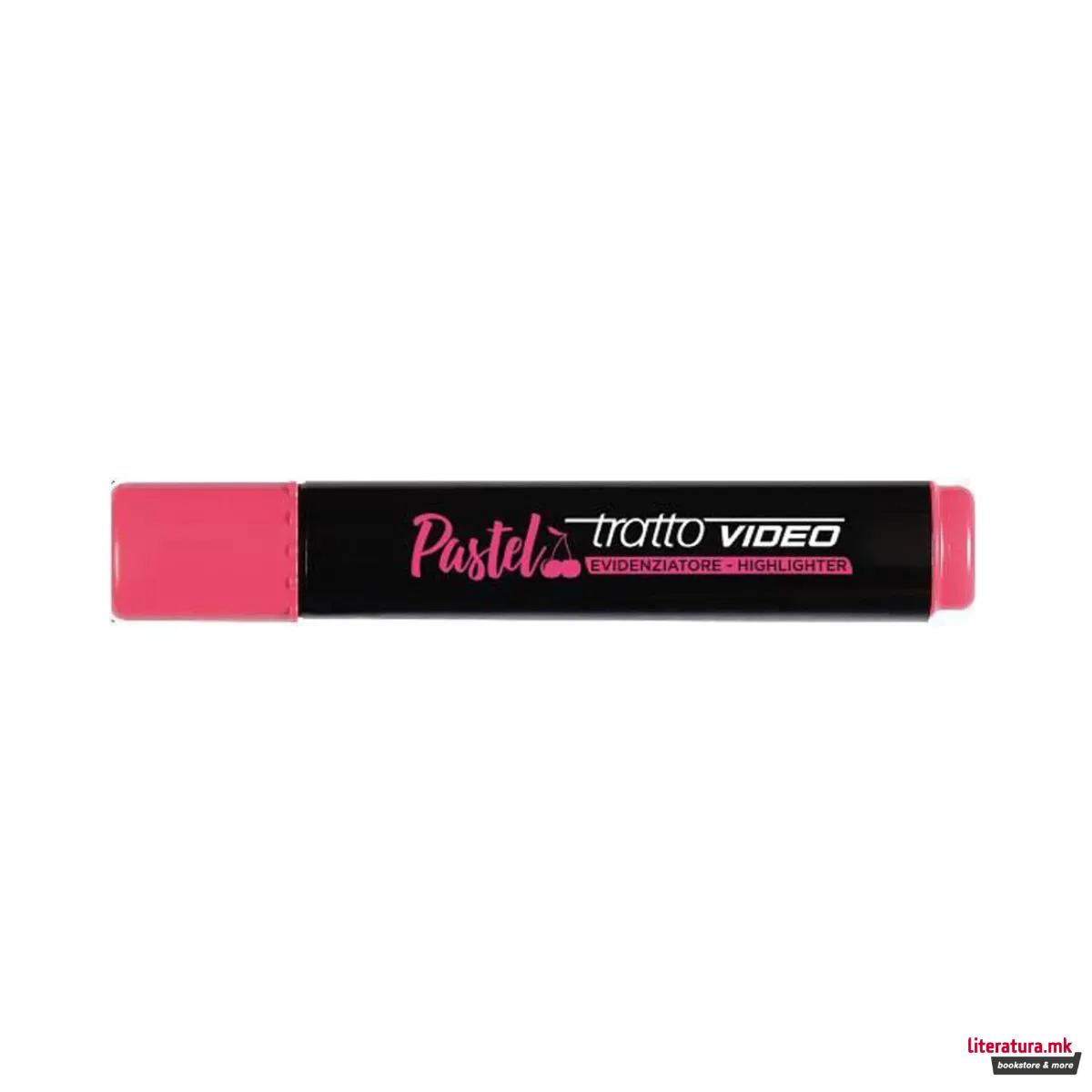 Маркер, Tratto Video - Pastel, Cherry Red