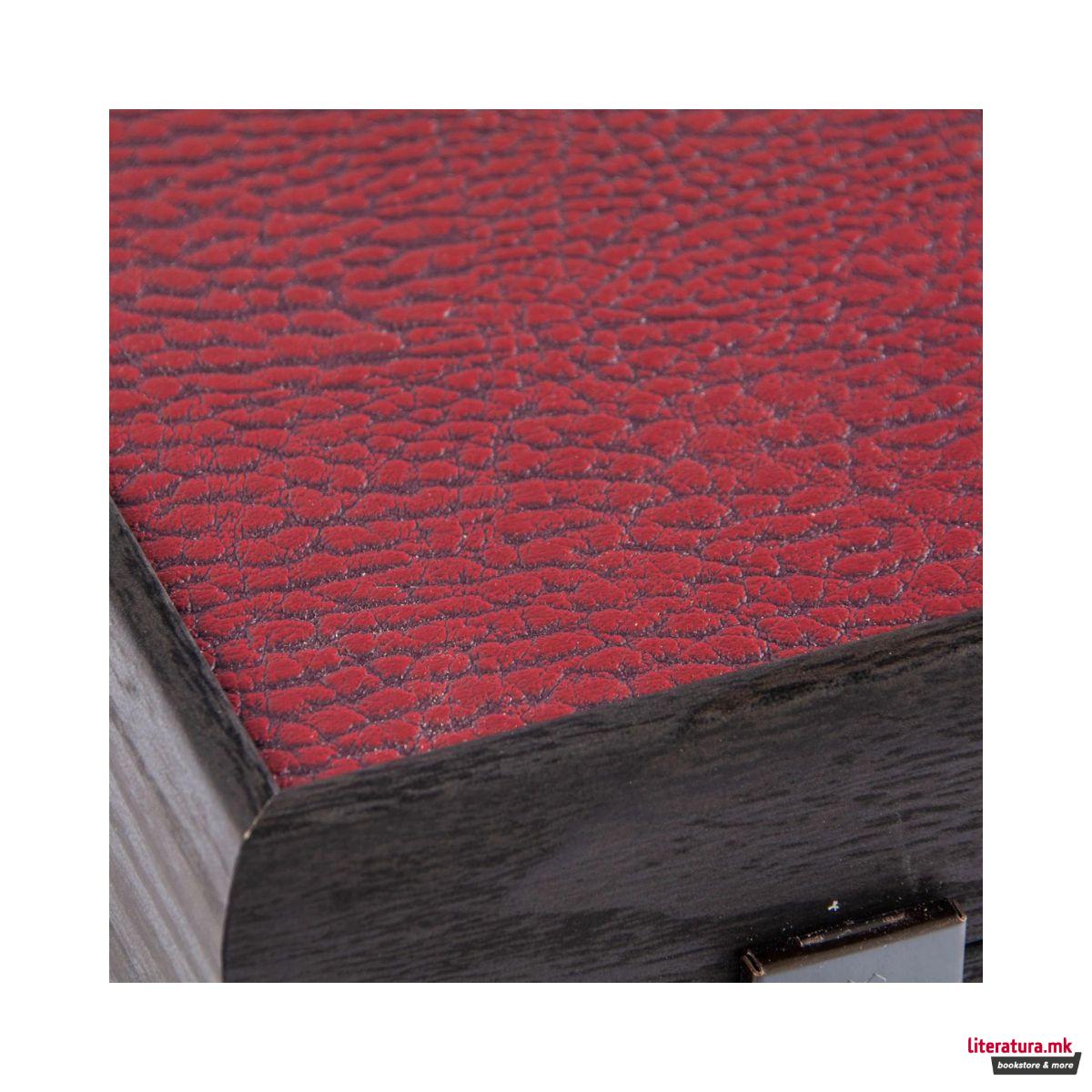 Сет за табла-рачна изработка, Premium Leatherette Burgundy Red