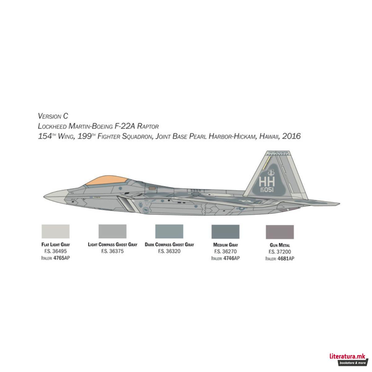 Макета, F-22 A Raptor, 1:48