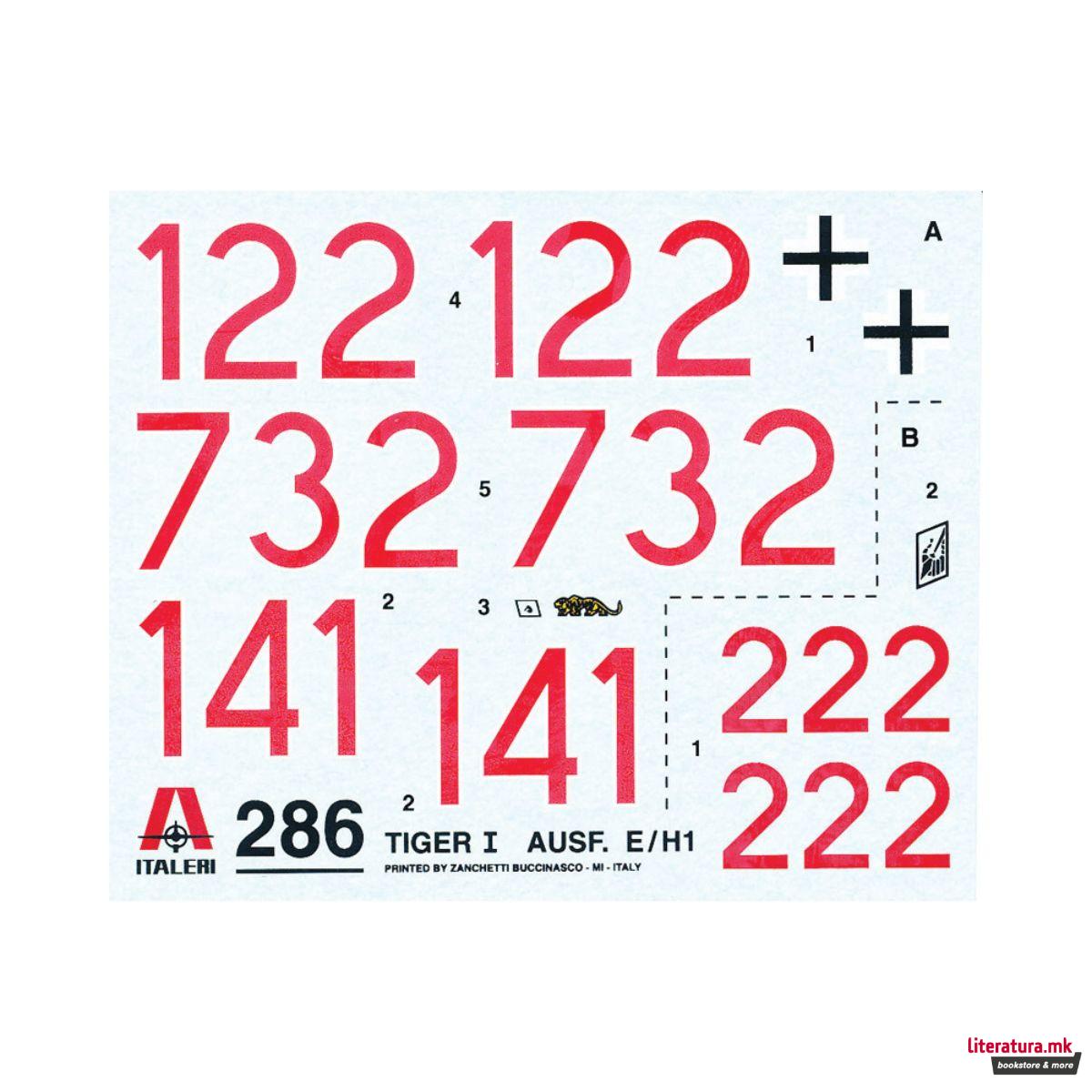 Макета, Tiger I Ausf. E/H1, 1:35 