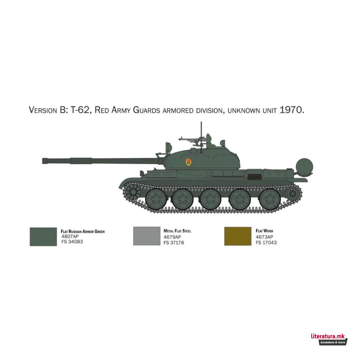 Макета, T-62, 1:72
