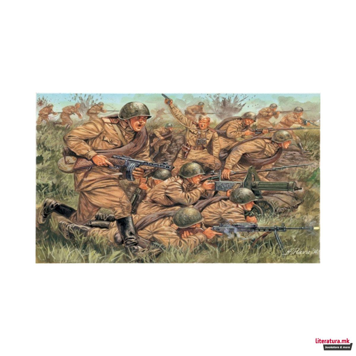 Макета, Russian Infantry WWII, 1:72 