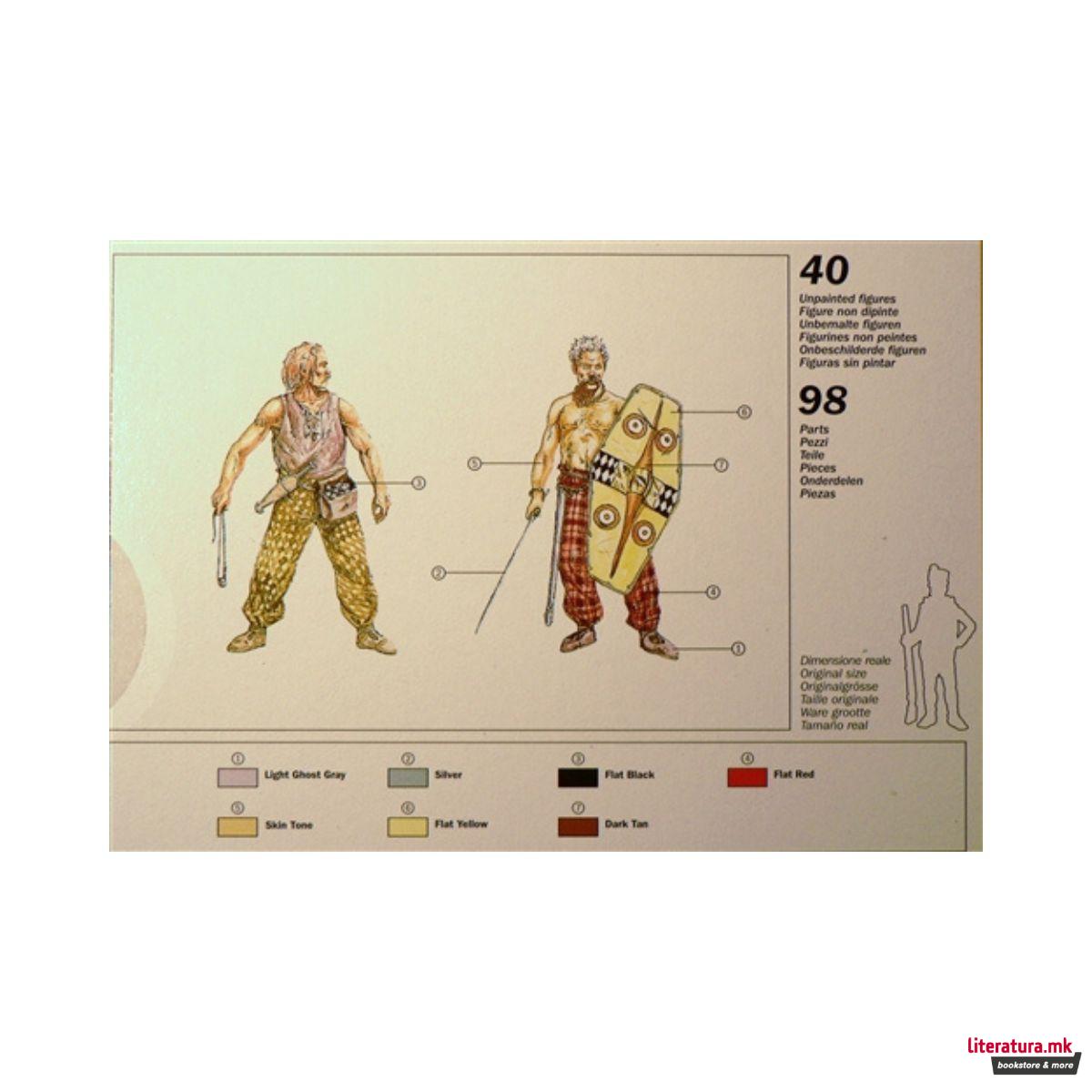 Макета, Gauls Warriors I-II Century BC, 1:72