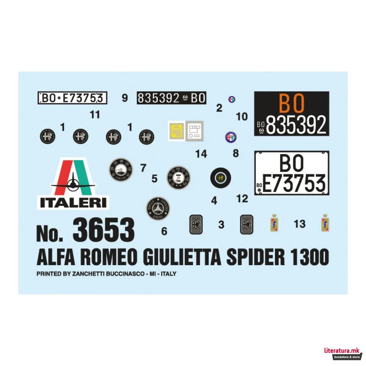 Макета, Alfa Romeo Giulietta Spider 1300, 1:24