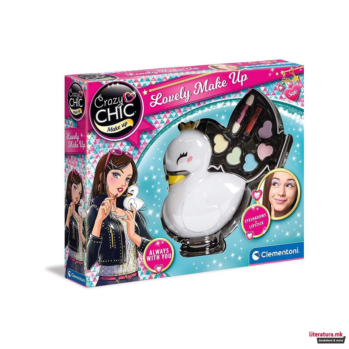Детски сет за шминка, Crazy Chic - Lovely Make Up Swan