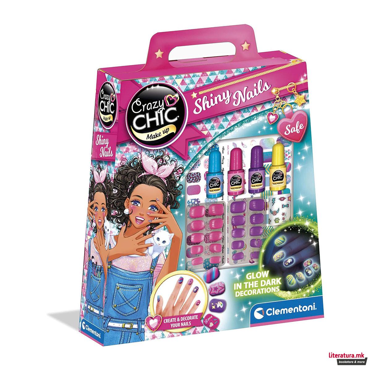 Детски сет за маникир, Crazy Chic - Shiny Nails (Glow in the dark) 