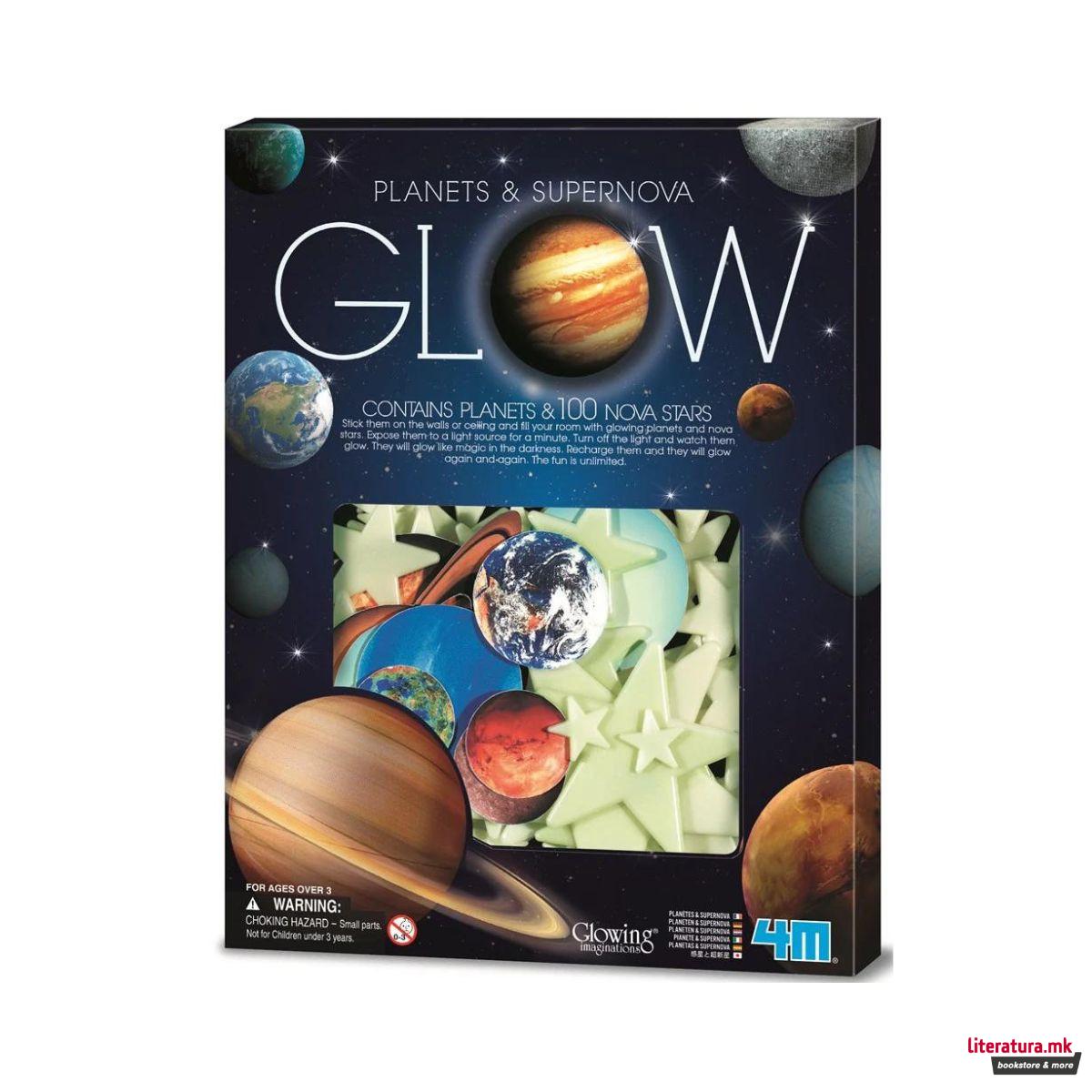 Сет фигури, Glow-in-the-dark Planets & Stars, 1/100