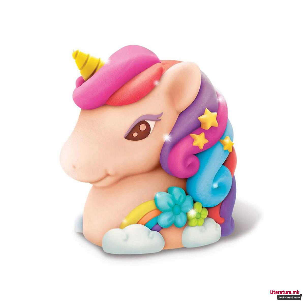 Сет за изработка, KidzMaker, Glitter Unicorn Bank 