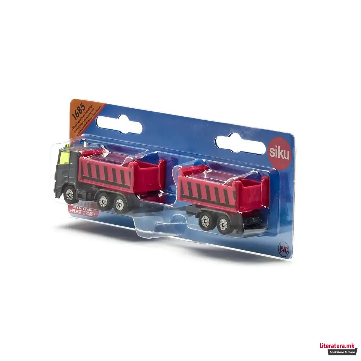 Фигура, Truck with Dumper Body and Tipping Trailer