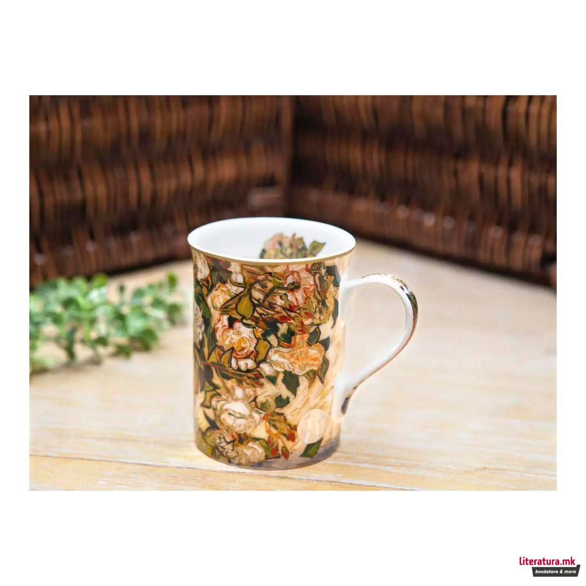 Шолја, Carmani, Classic New Van Gogh - Vase with Pink Roses, 360ml