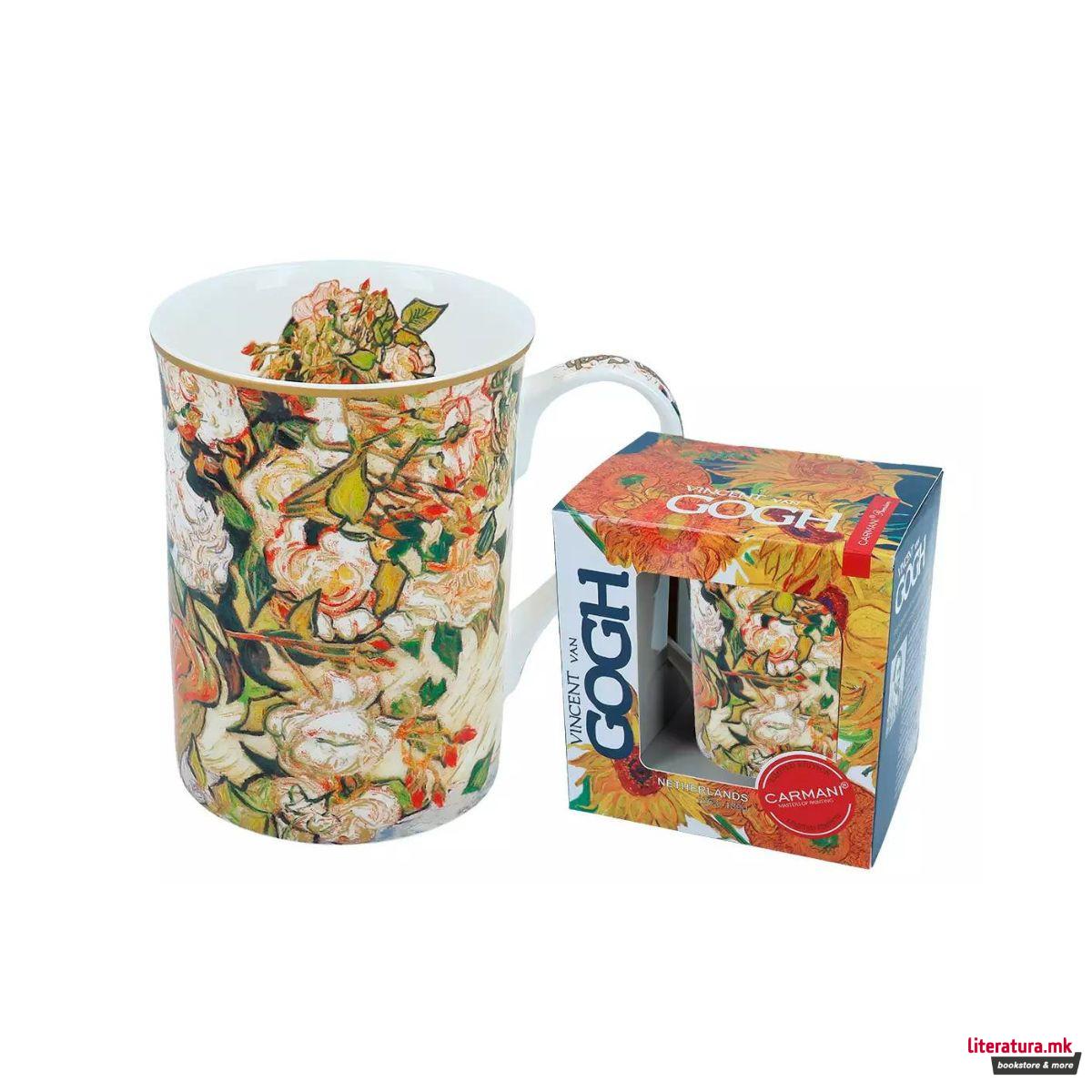 Шолја, Carmani, Classic New Van Gogh - Vase with Pink Roses, 360ml
