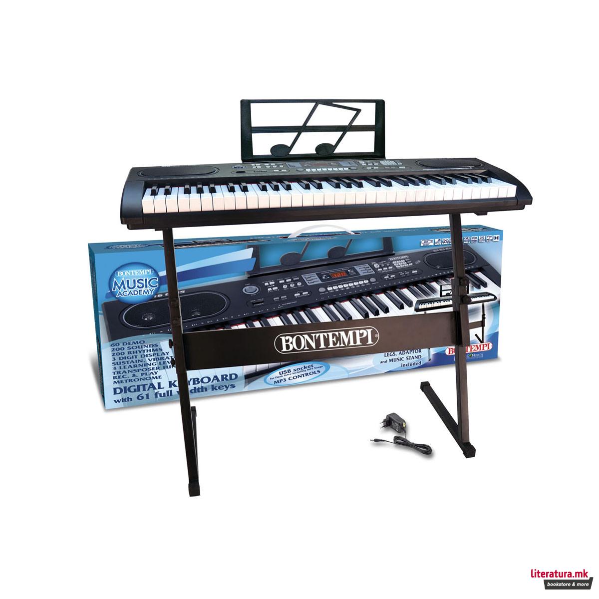 Дигитална клавијатура со масичка, Music Academy, 61 клавиш 