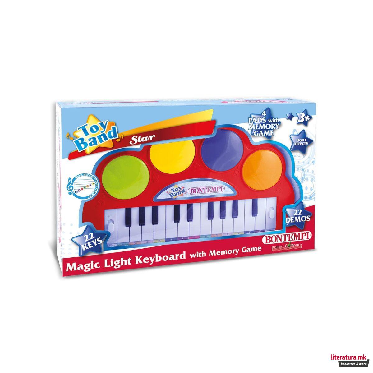 Детска електронска клавијатура со игра меморија, Magic Light Keyboard