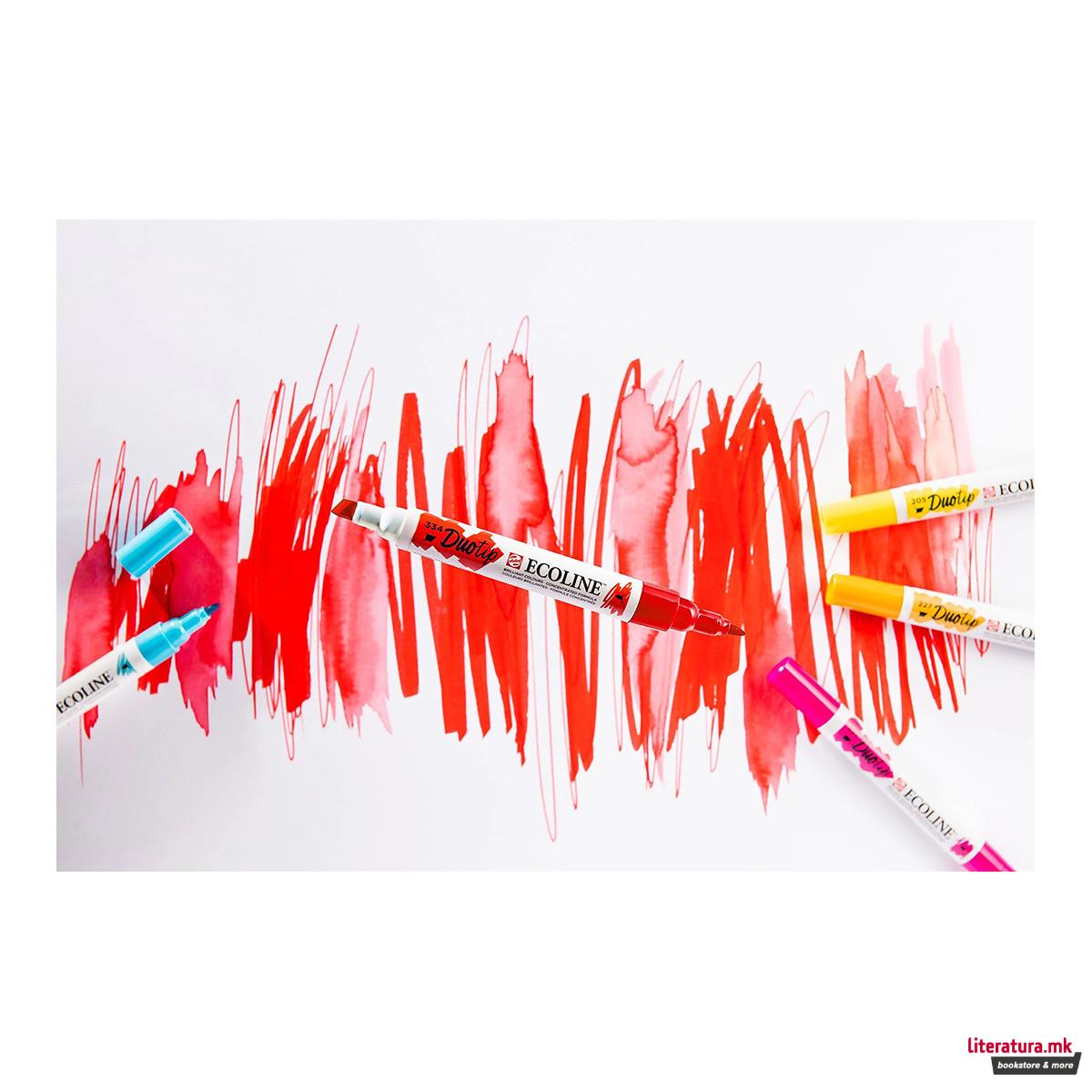 Сет двострани маркери, Ecoline - Basic, 6 бои