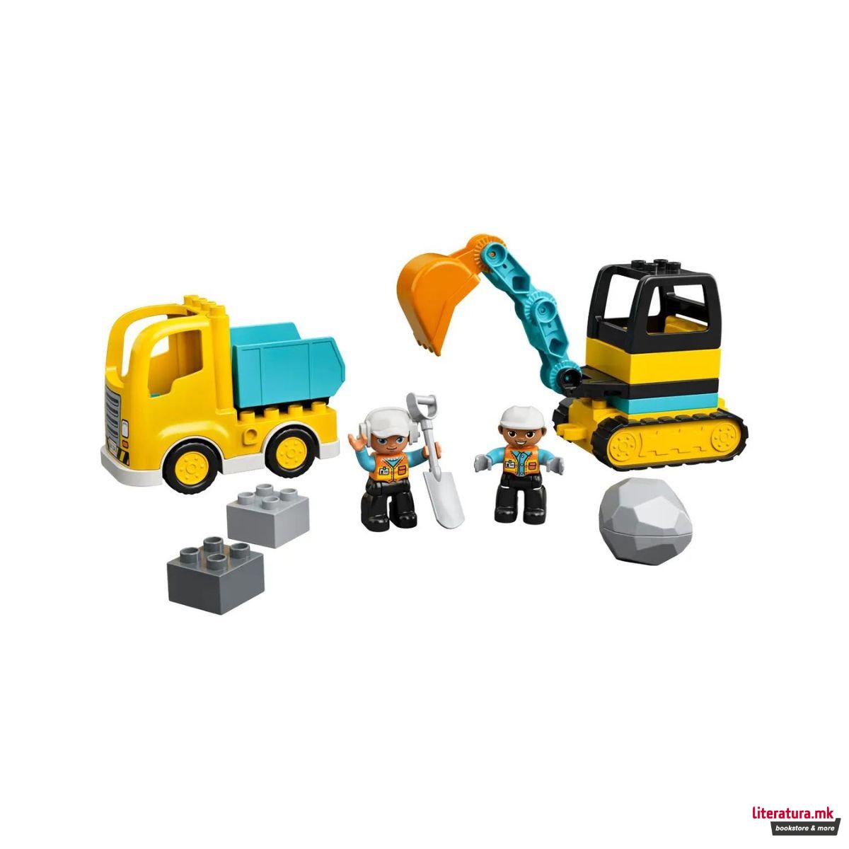 LEGO коцки, Duplo, Truck and Tracked Excavator