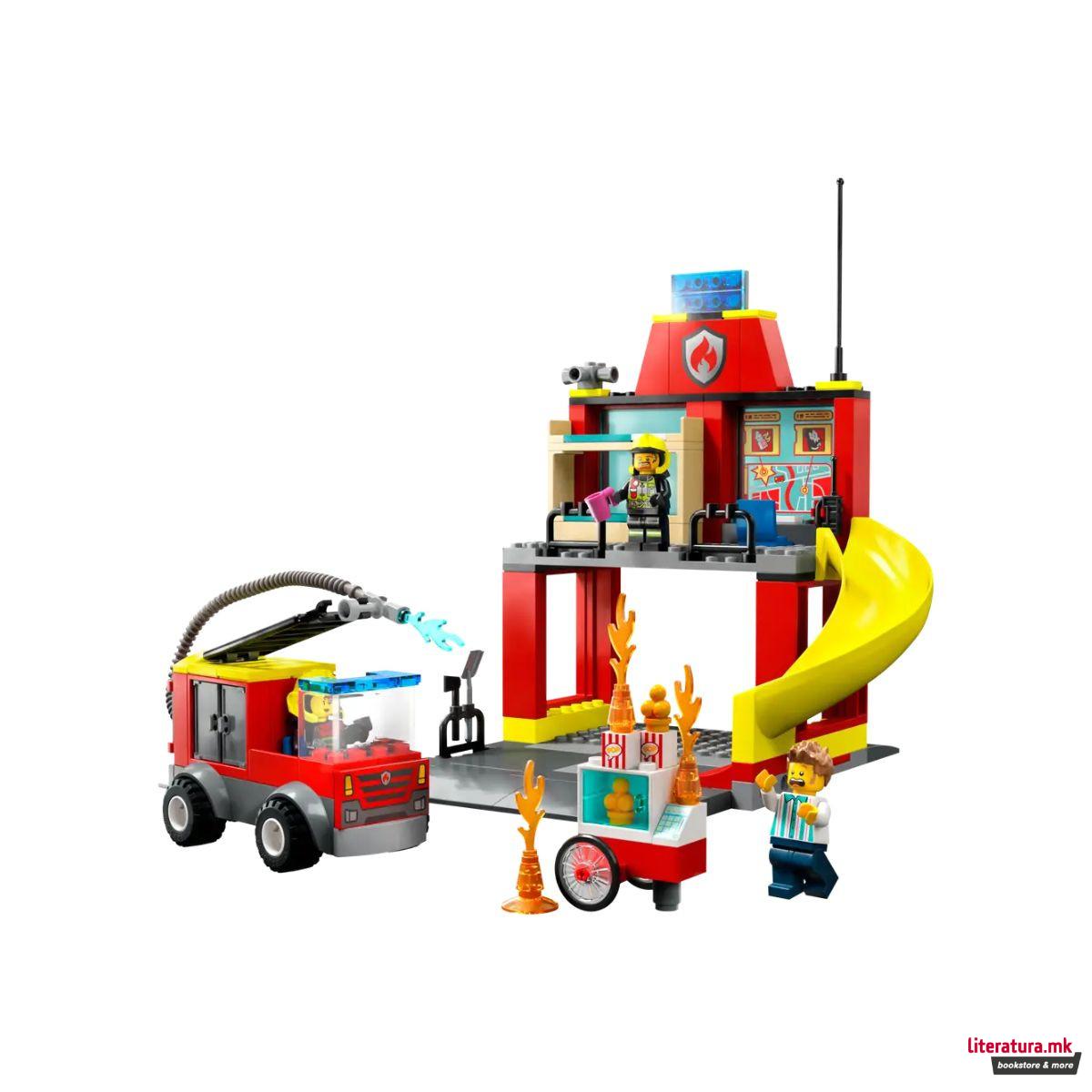 LEGO коцки, City, Fire Station and Fire Truck 