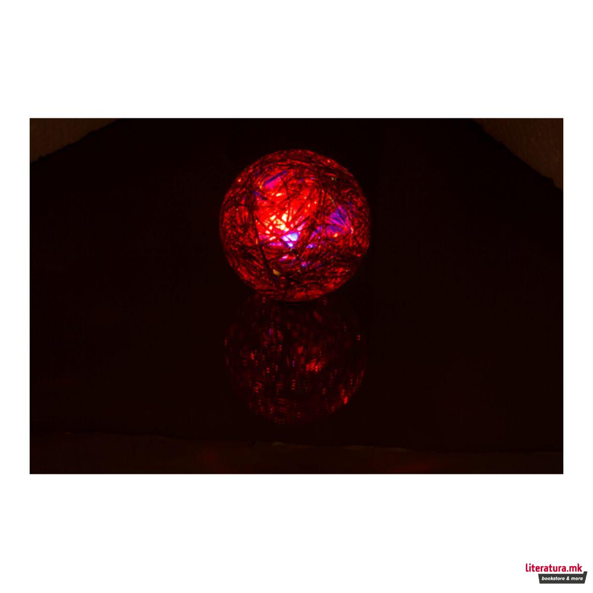 Скокалче со LED ламбичка и глитер, Christmas