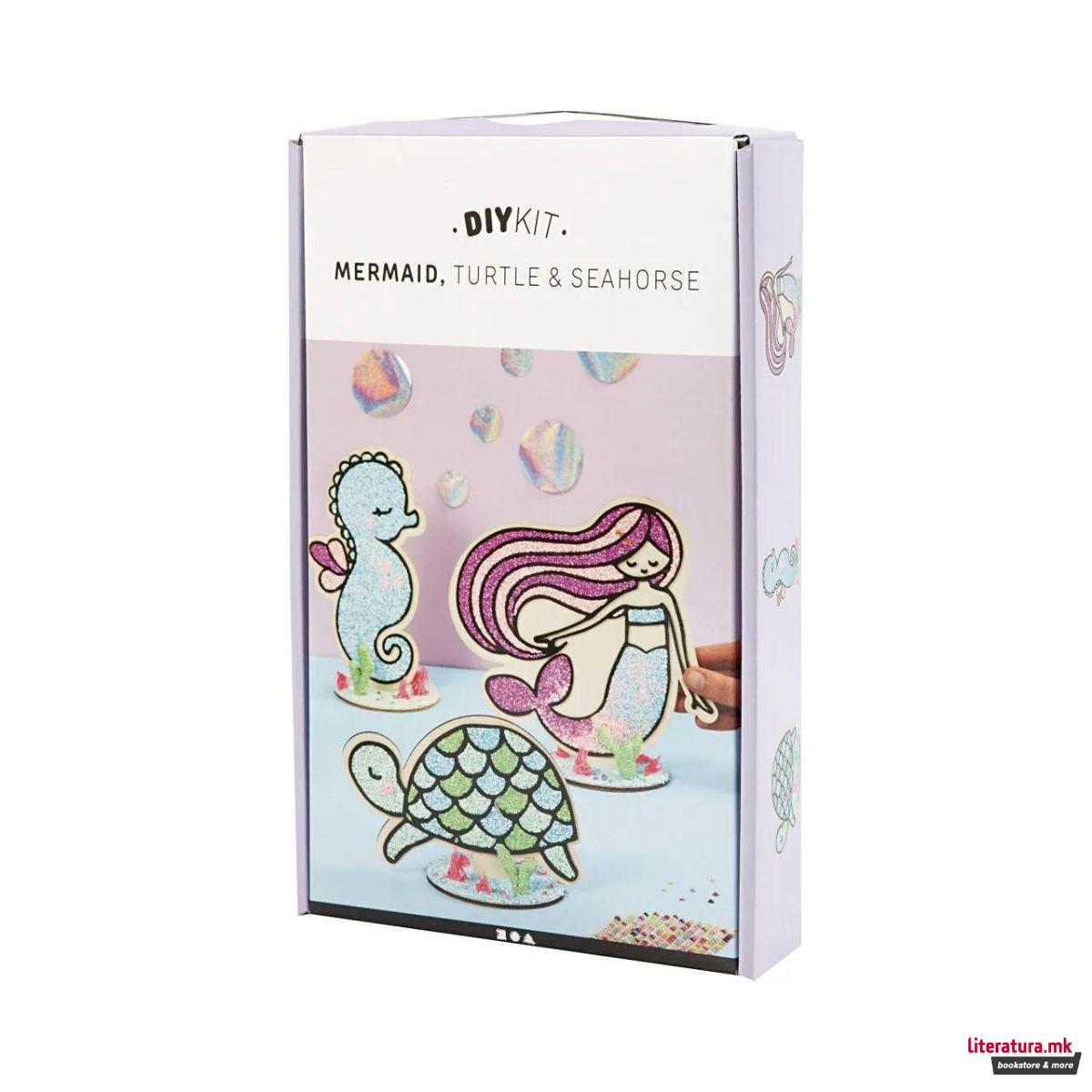 Сет за изработка со ЕВА пена, Mermaid, Turtle & Seahorse