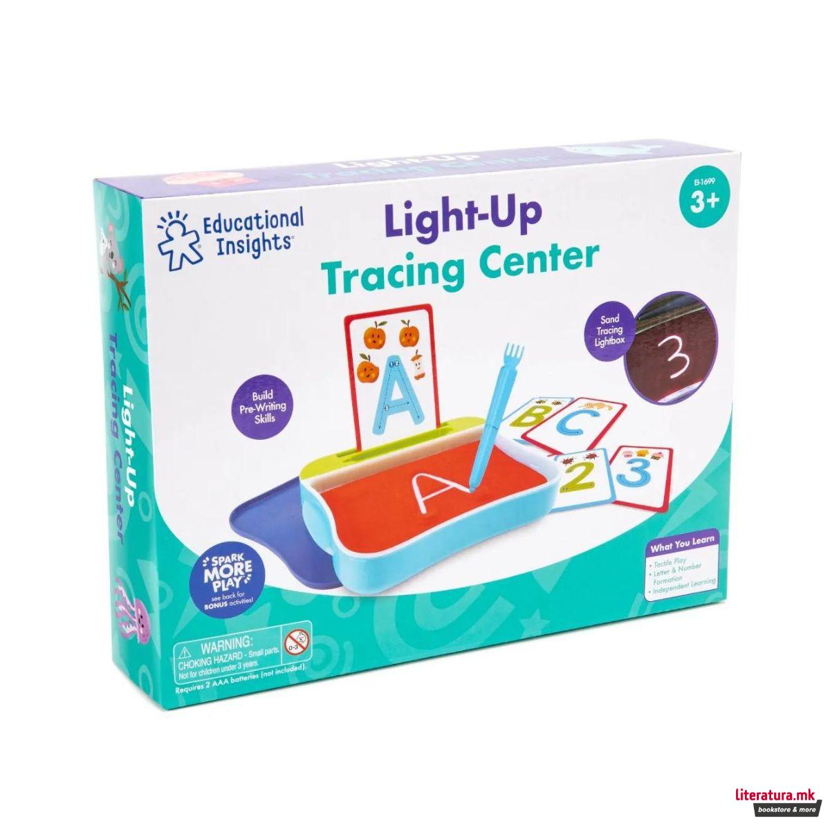 Табла со песок за пишување букви, Light-Up Tracing Center