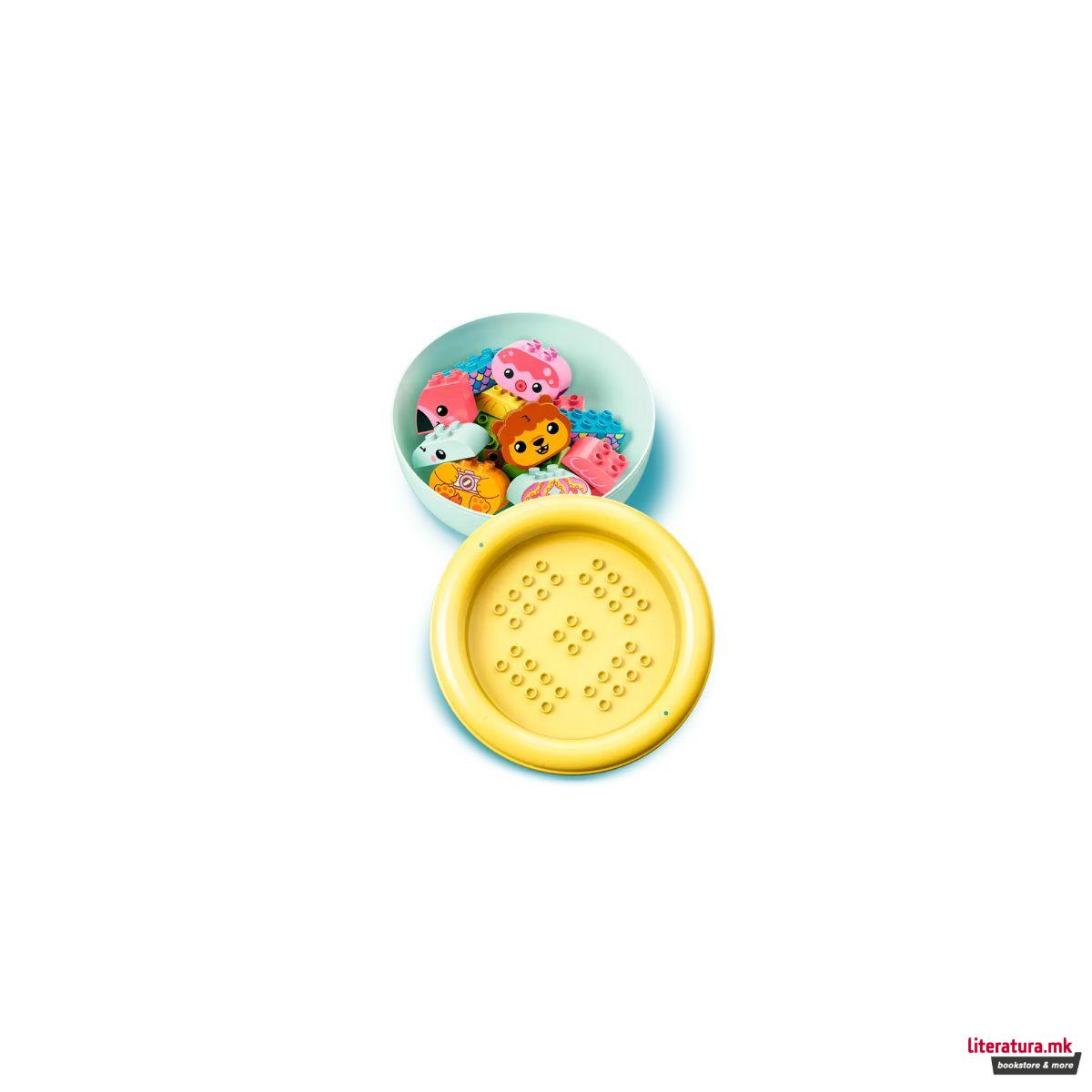 Сет коцки за во бања, Duplo, Bathtime Fun: Floating Animal Island