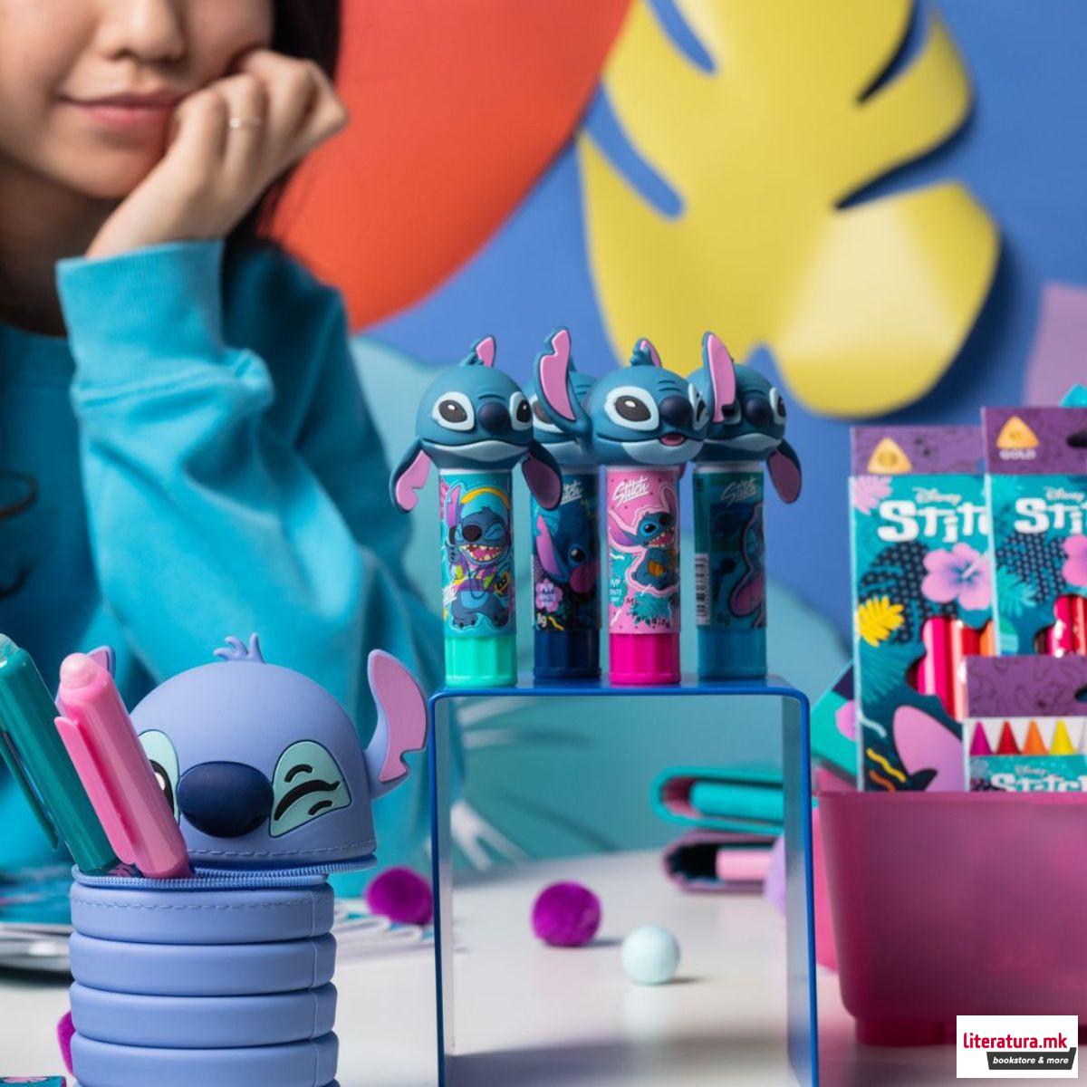 Лепило-стик, Disney: Stitch - Blue, 8g, 4 дизајни 