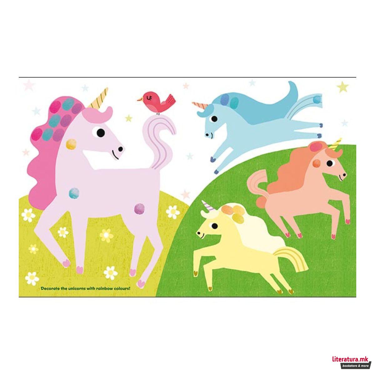 Боенка за сликање со прсти - Еднорог 