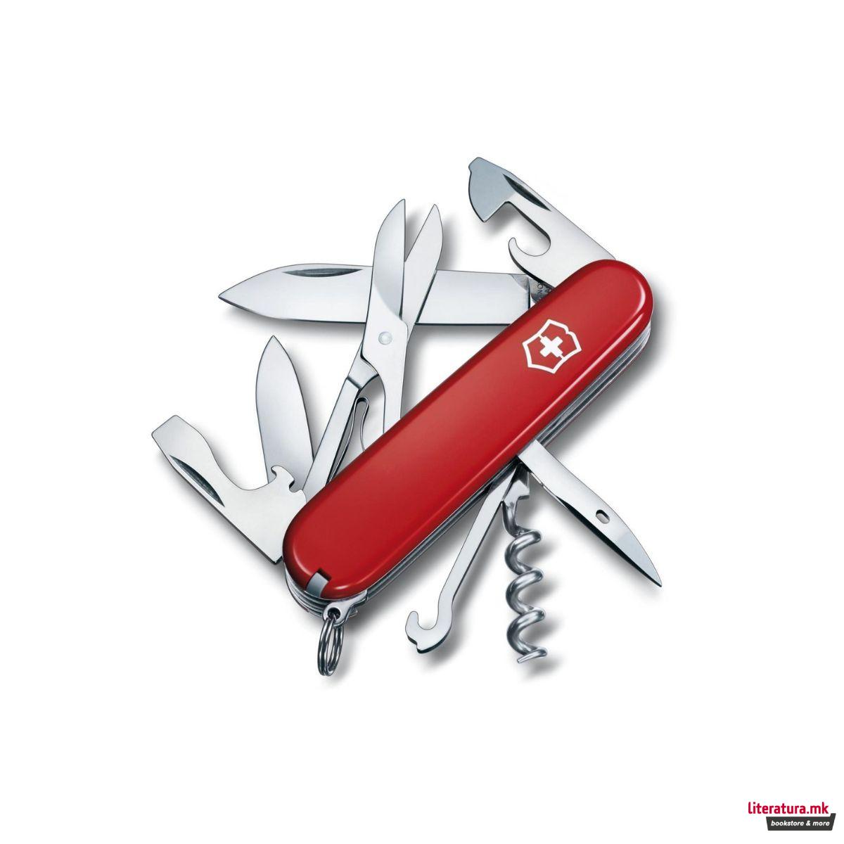 Џебно ноже - мултифункционално, Victorinox, Climber - црвено, 91mm