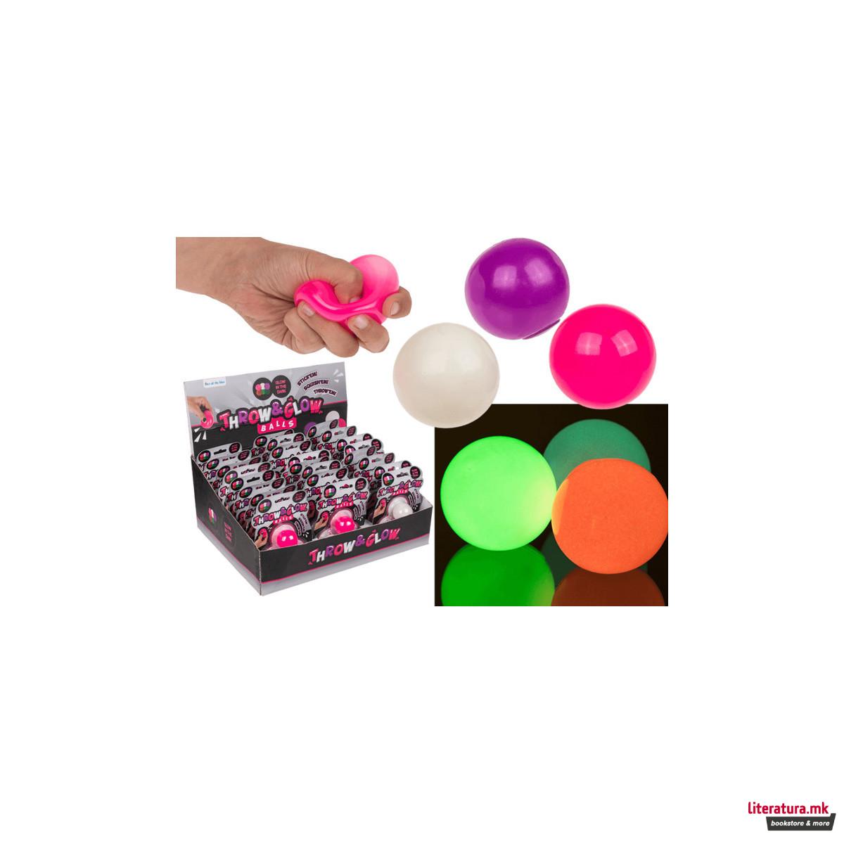 Анти-стрес топки, Throw & Glow Balls, 1/3