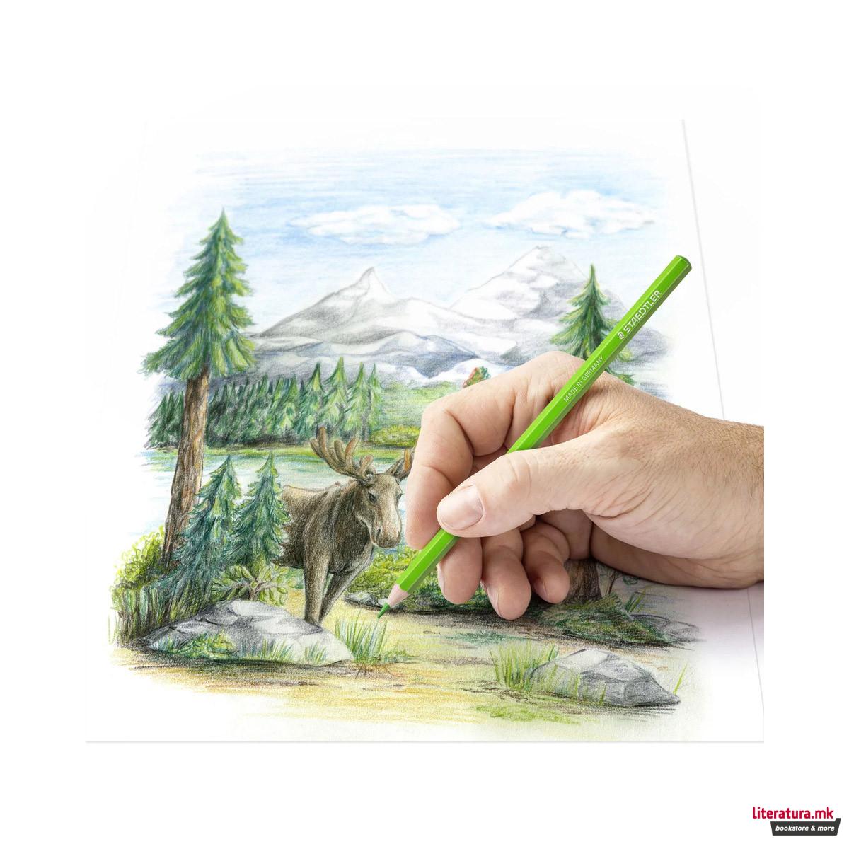 Сет од 72 дрвени боици во метална кутија, STAEDTLER® Design Journey 