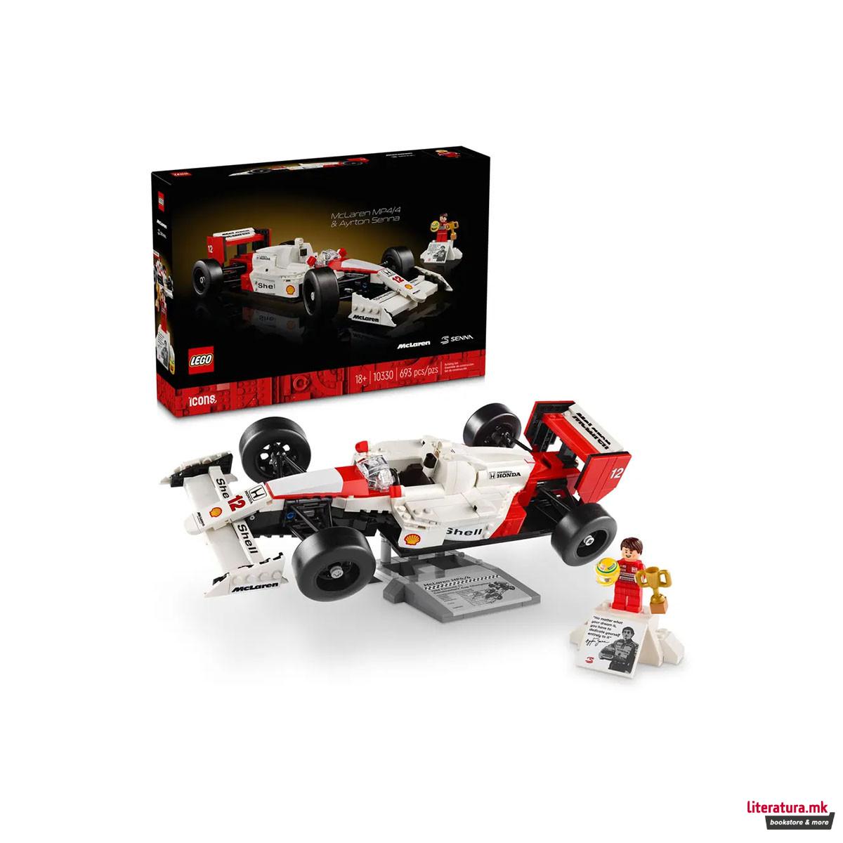 LEGO коцки, Icons, McLaren MP4/4 & Ayrton Senna 