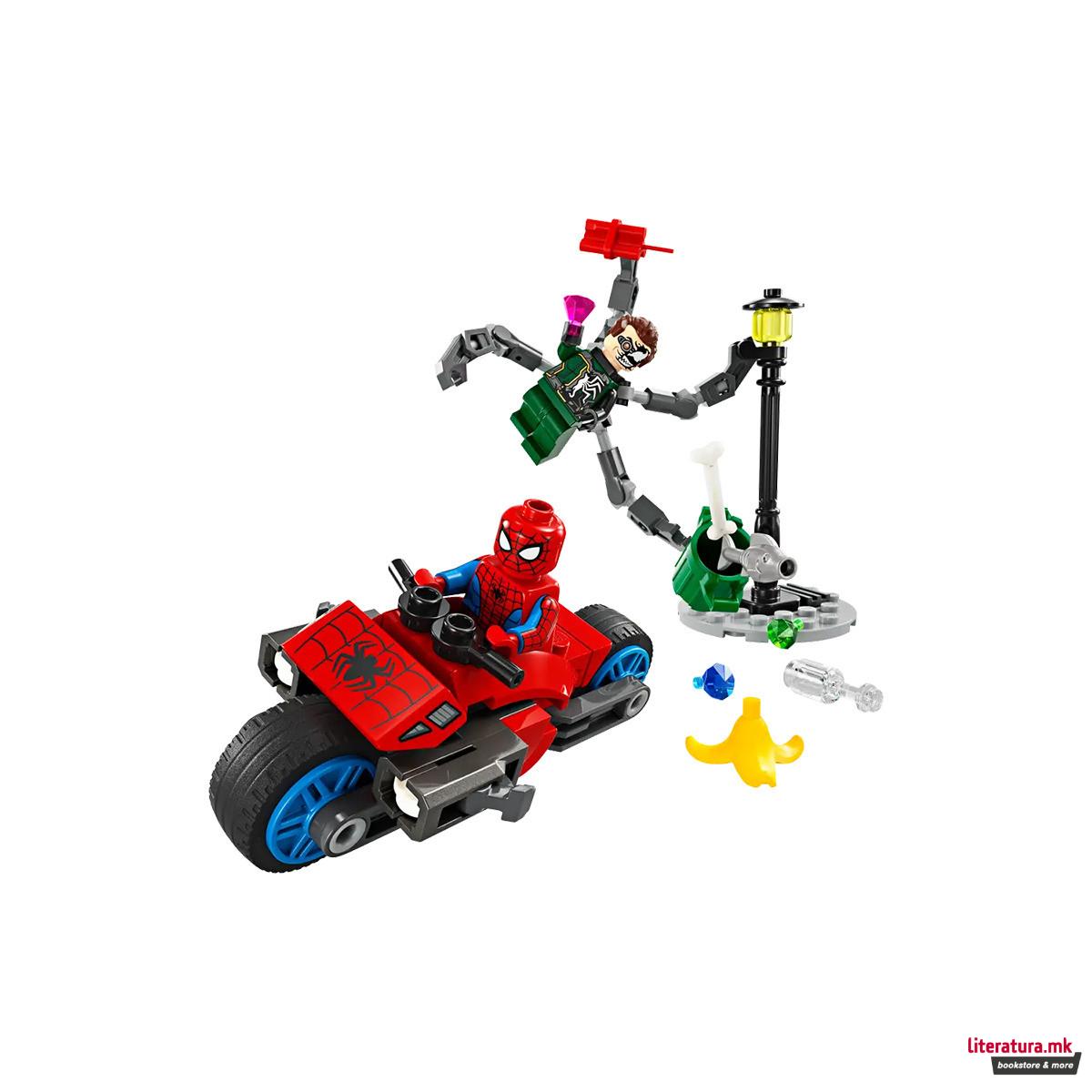 LEGO коцки, Marvel, Spider-Man - Motorcycle Chase: Spider-Man vs. Doc Ock 