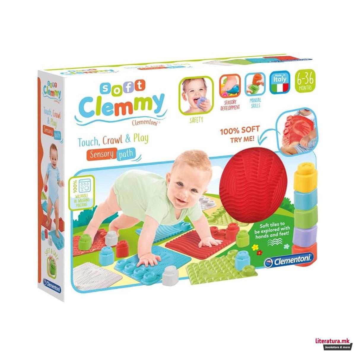 Сензорна подлога за играње, Soft Clemmy - Touch, Crawl & Play Sensory Path 