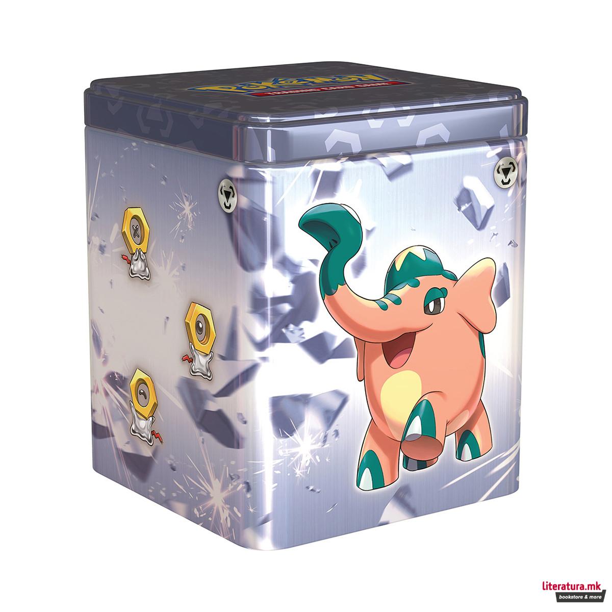 Метална кутија за карти + карти, Pokémon TCG: Stacking Tin 2024